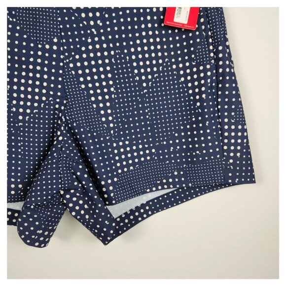 Spanx NWT Midnight Navy/White Polka Dot SUNSHINE Athletic Shorts, Size Medium - Picture 4 of 7